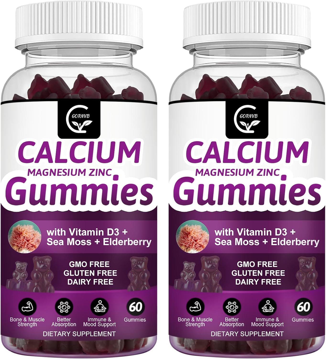 Calcium Magnesium Zinc Gummies for Bone and Muscle Support