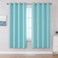 DUALIFE Aqua Curtains 52x72 Room Darkening Panels - Thermal Insulated