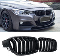 Matte Black ABS F30 Kidney Grille for 2012-2018 BMW 3 Series - 2pcs