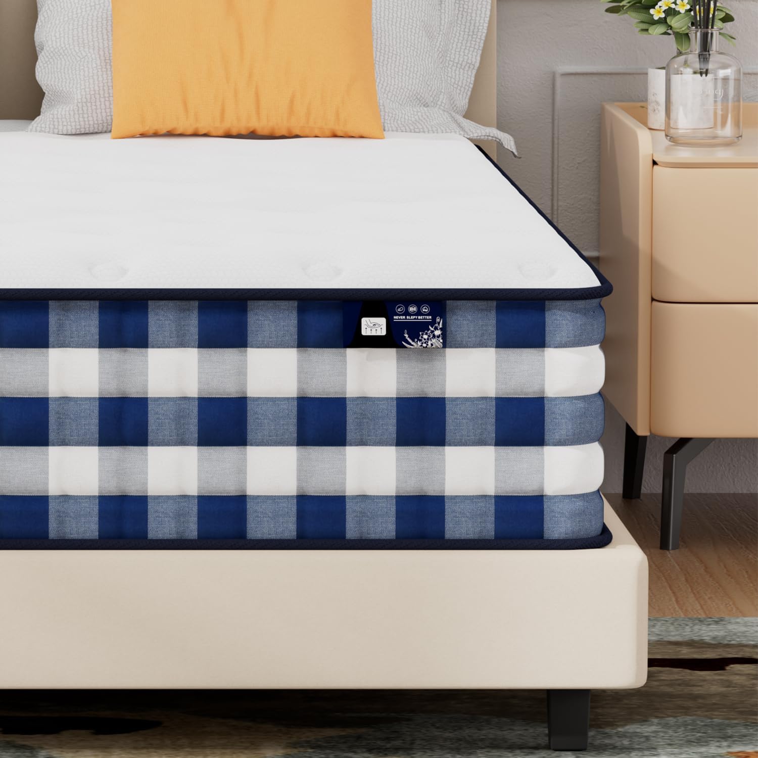 King Size Mattress with Gel Memory Foam for Ultimate Comfort