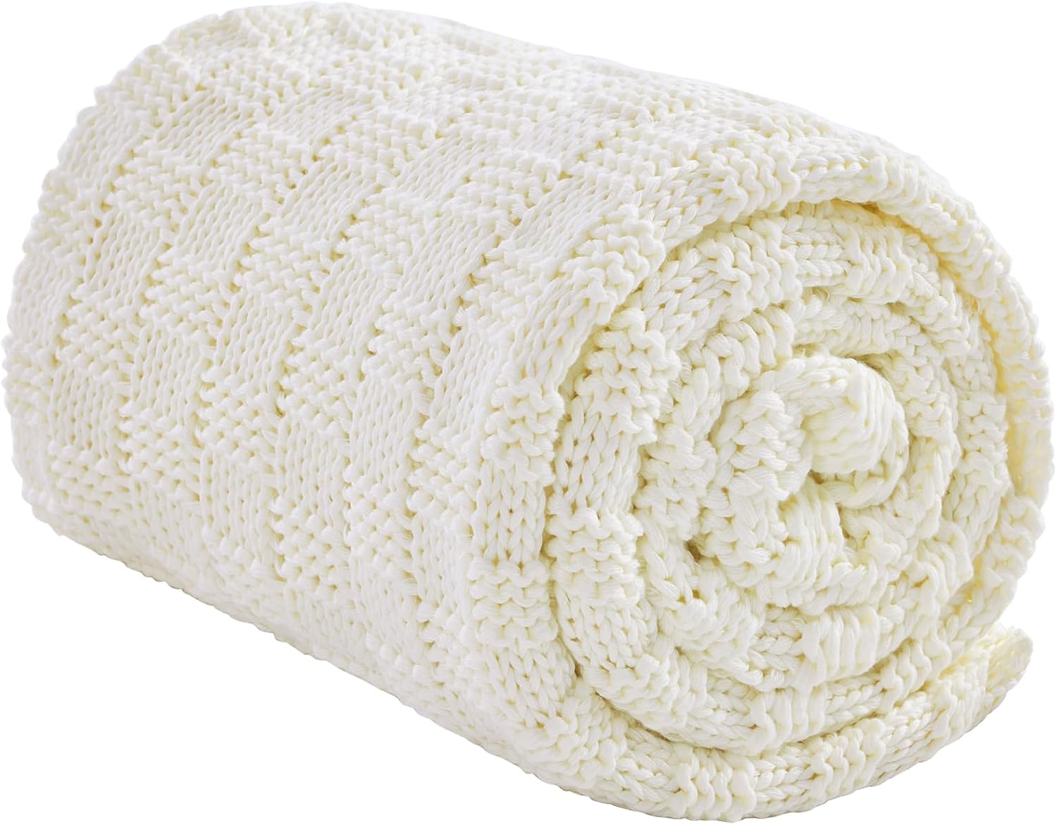 Knitted Weighted Blanket for Adult, Breathable Chunky Knit