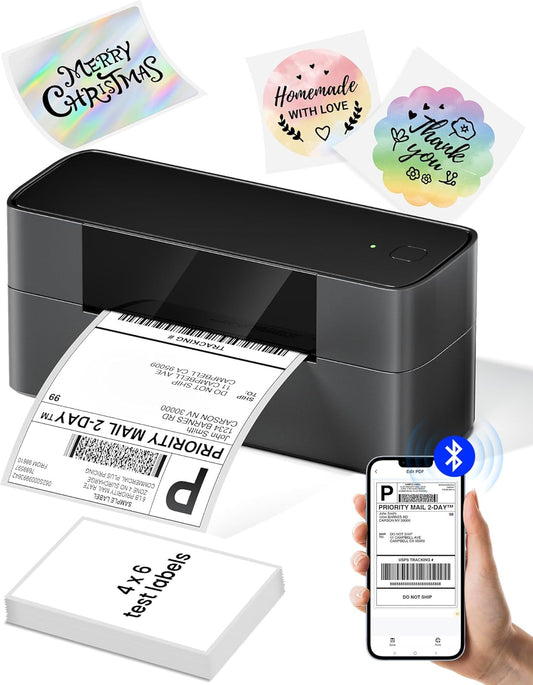 Itari Bluetooth Shipping Label Printer - Wireless 4x6 for Small Business