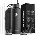 Insulated Water Bottle 87 oz with Straw - Large 2/3 Gal Bottle