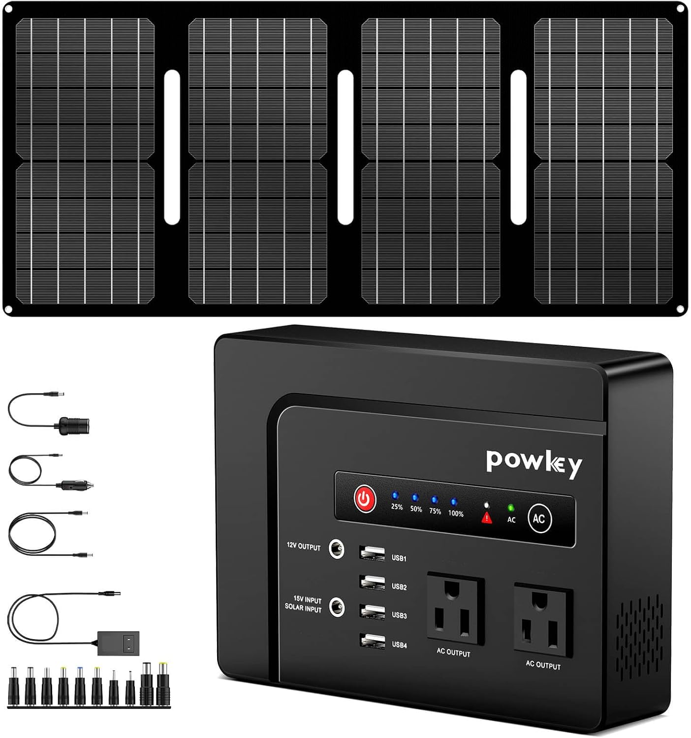 Powkey 200W Portable Power - High Efficiency & Waterproof