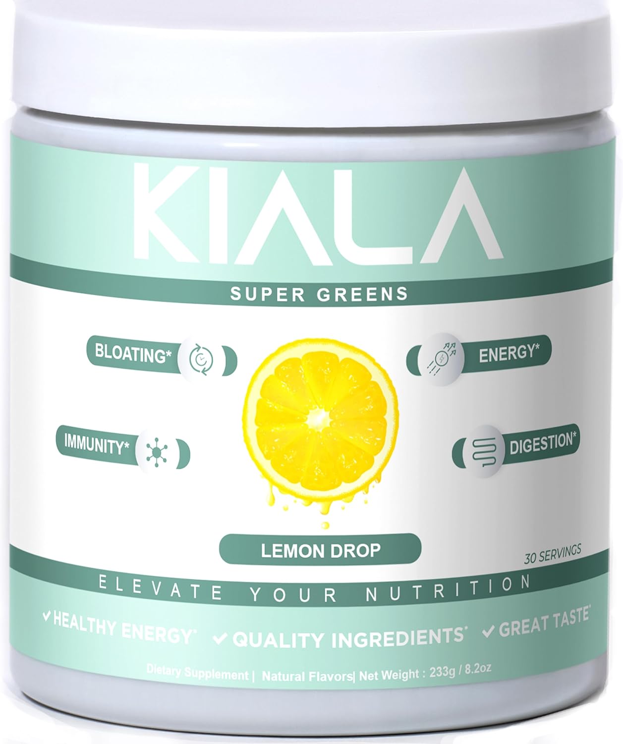 Kiala Nutrition Super Greens Powder for Digestion and Energy