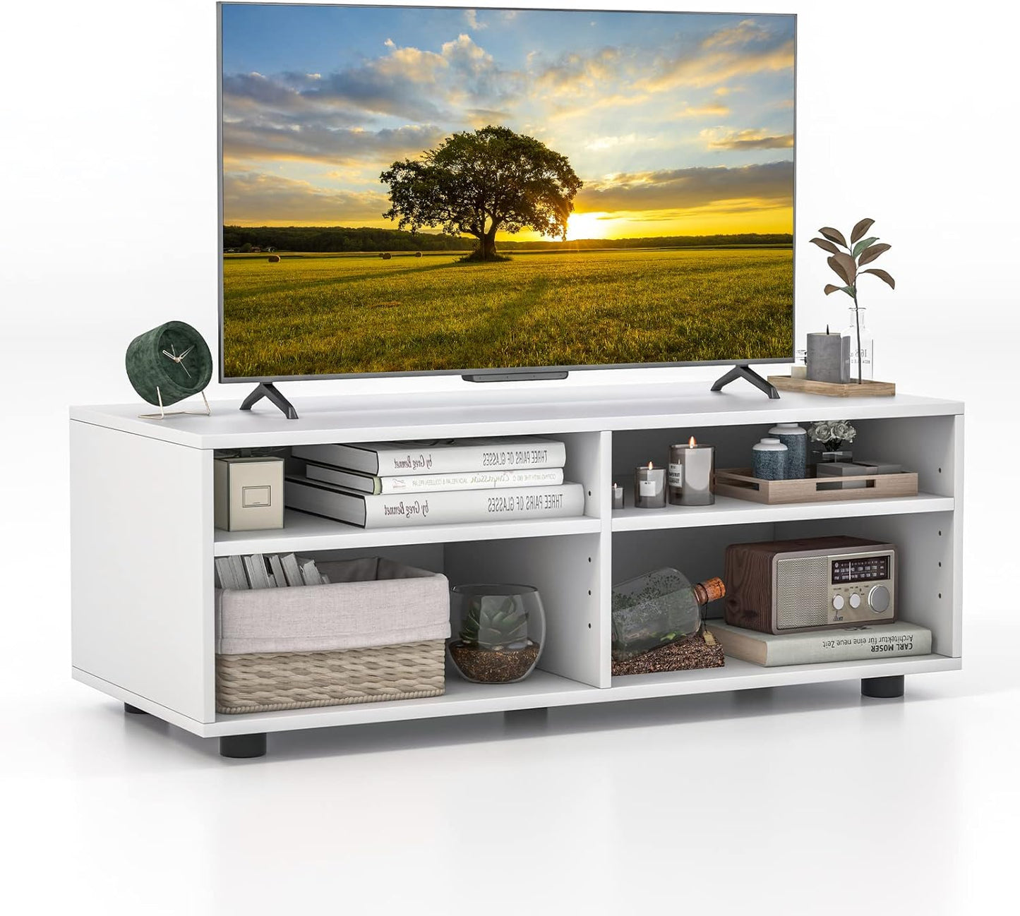 Adjustable Shelf TV Stand for 40 TVs by Tangkula