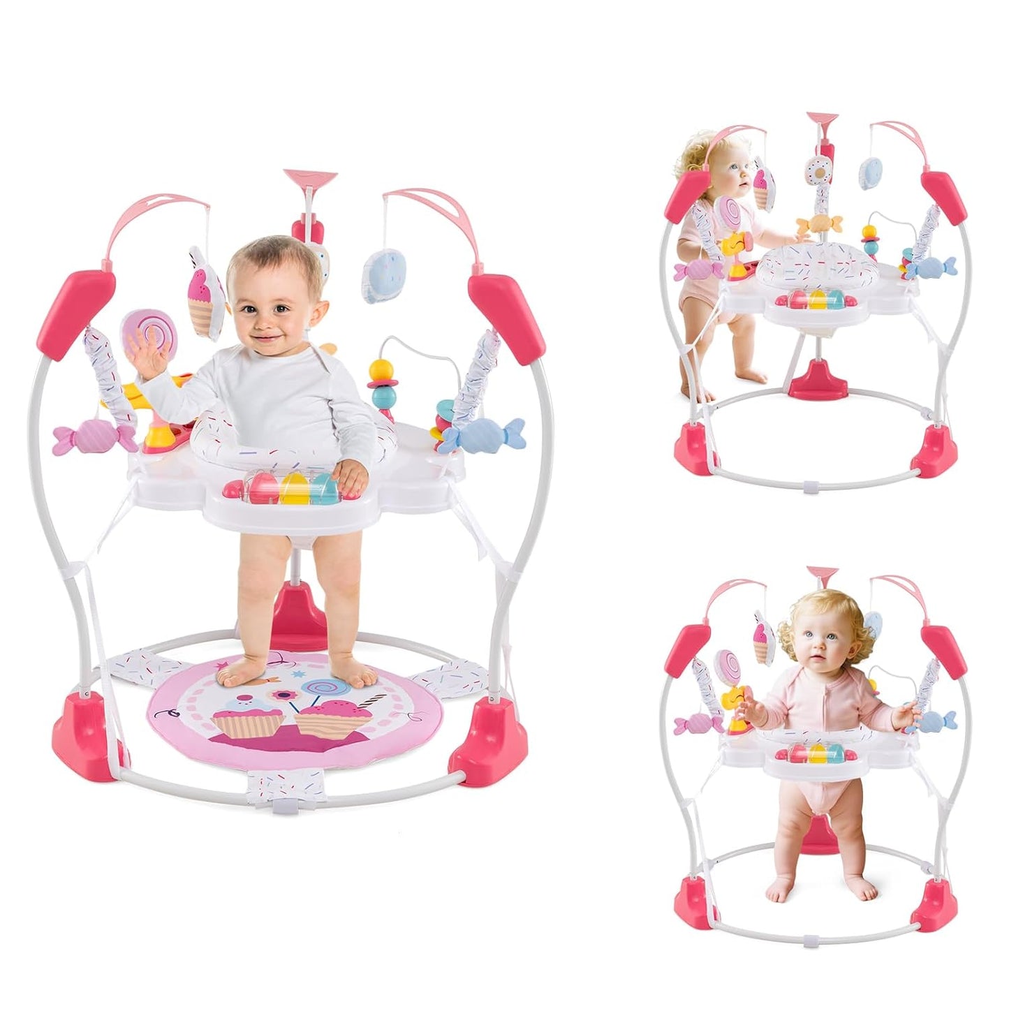 HONEY JOY Baby Bouncer Activity Center with 360 Rotary Seat