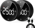Rechargeable Magnetic Kitchen Timer - Large Display Countdown Countup