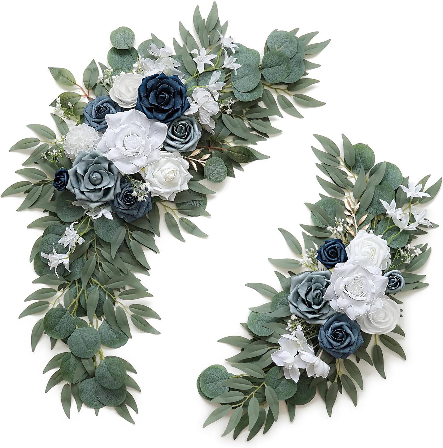 Dusty Blue Flower Wedding Welcome Signs for Beautiful Decor
