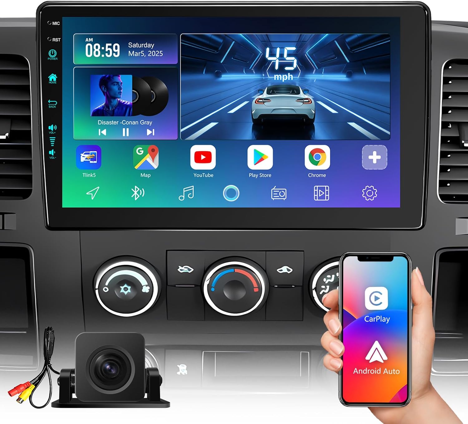 10.2 Inch 5G WiFi Car Radio Stereo for Chevy Silverado 2007-2013