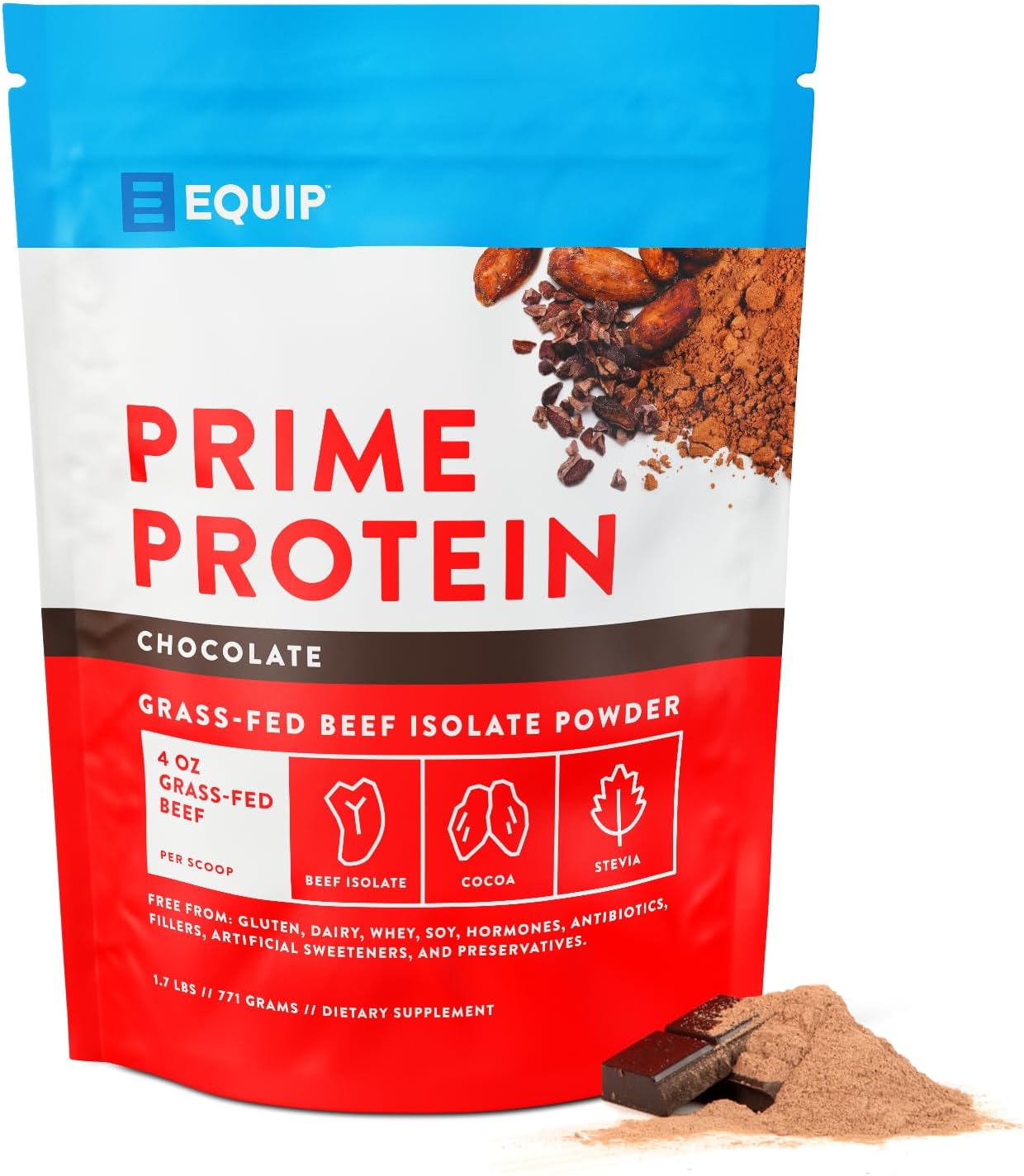 Equip Foods Prime Protein Powder: Clean Beef Protein Isolate
