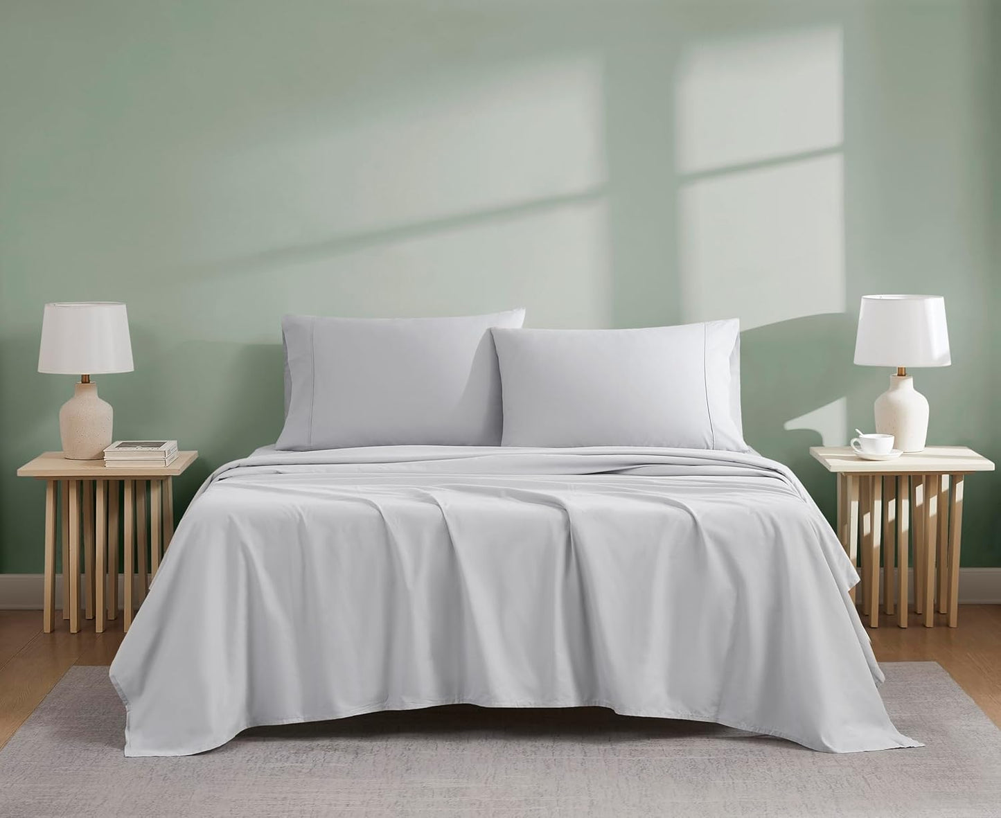 Linen Closet 100% Organic Cotton Twin Sheet Set for Comfort