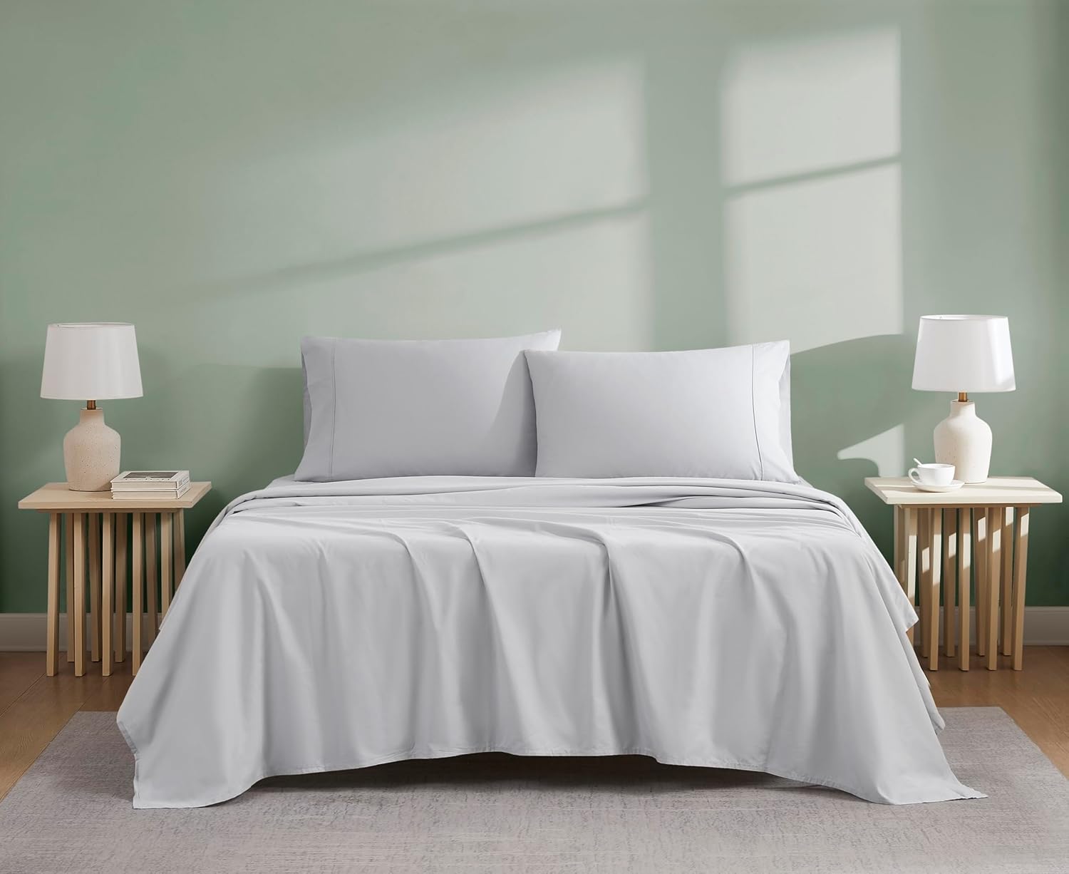 Linen Closet 100% Organic Cotton Twin Sheet Set for Comfort