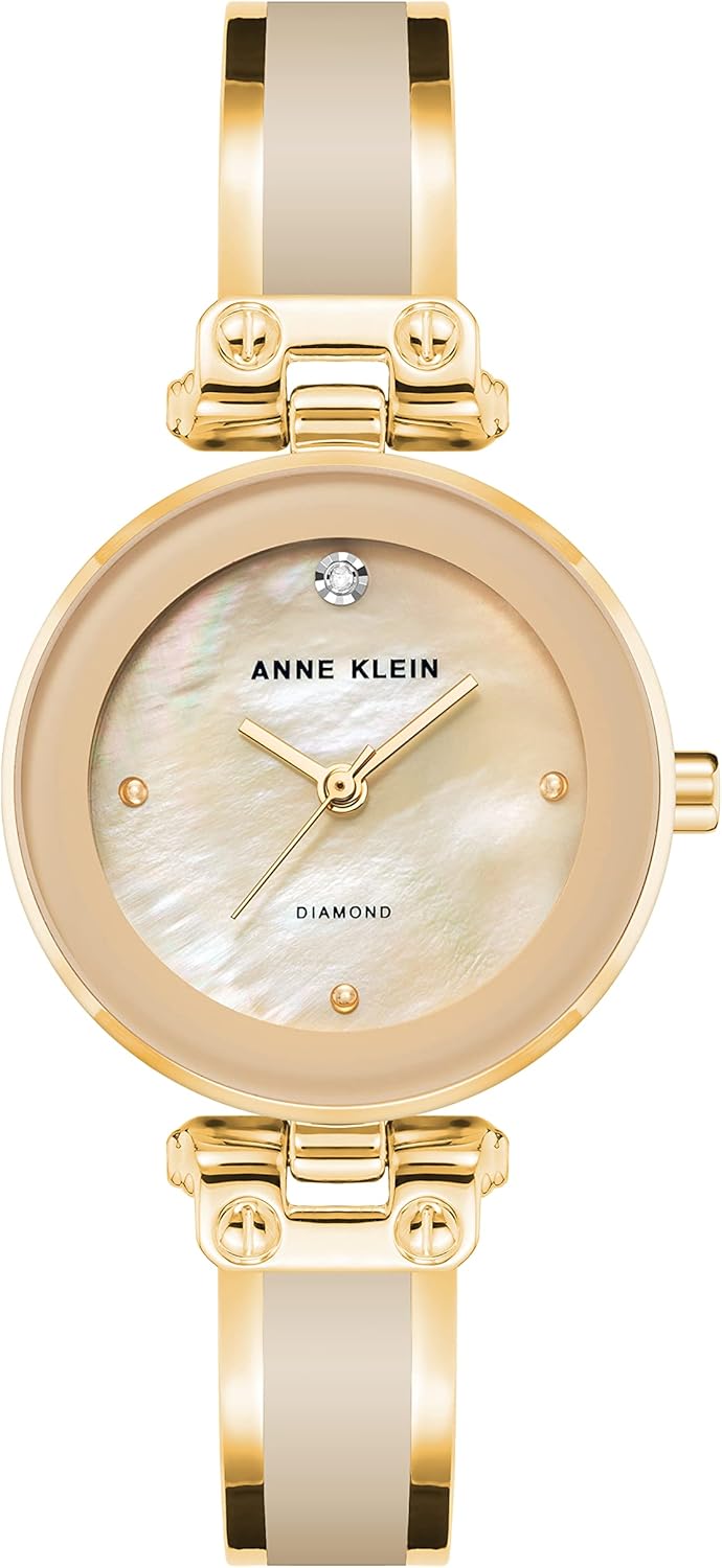 Anne Klein Women's Diamond Dial Bangle Watch for Elegant Style