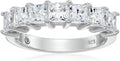 Platinum-Plated Sterling Silver Infinite Elements Princess Cut Ring
