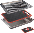 Prep and Serve Sets of 3PCS Stainless Steel Grill Prep Set - Stackable