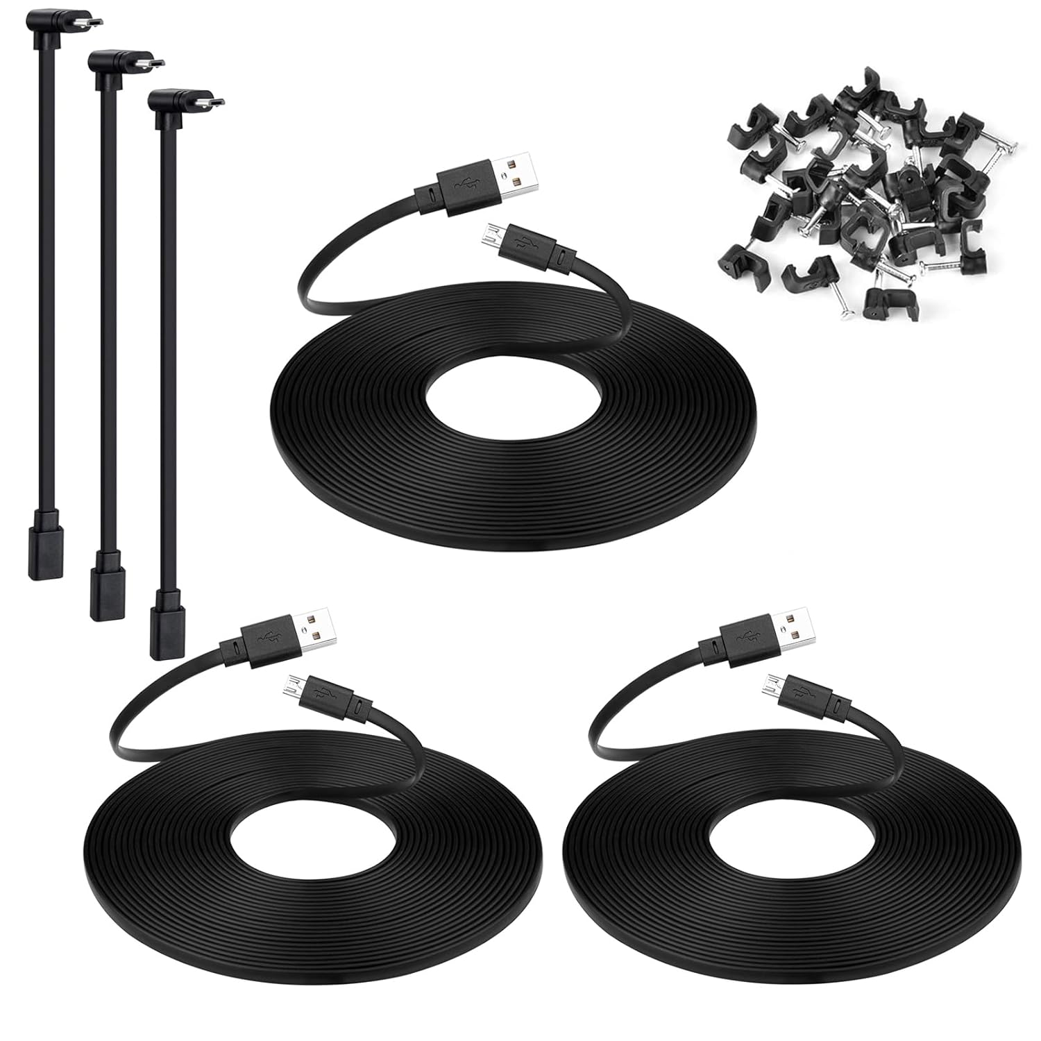 Long & Flexible Micro USB Extension Cable for Security Cameras