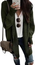 Sidefeel Womens 2025 Fall Long Sleeve Open Front Cardigan - Cozy
