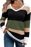 V Neck Pullover Sweater for Women - Lightweight Casual V Neck