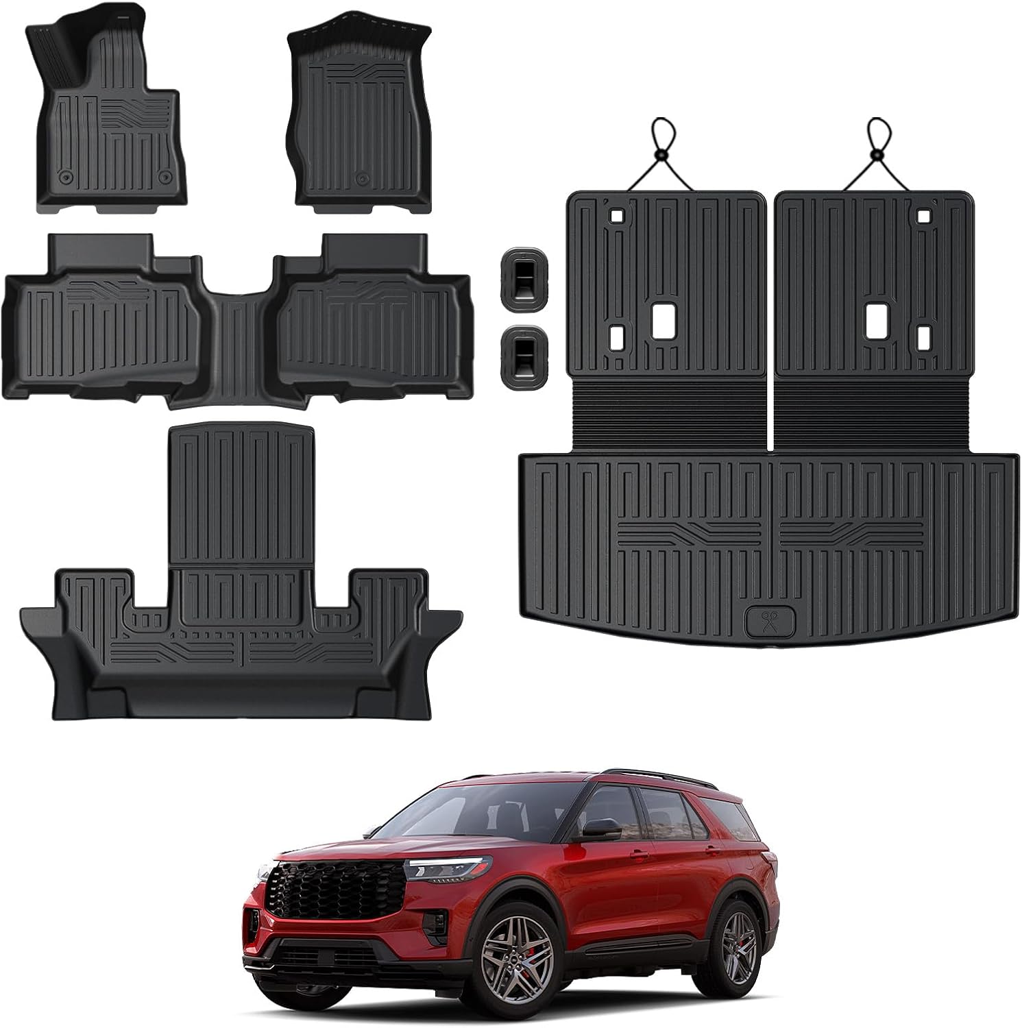 All Weather TPE Floor Mats for 2025-2020 Ford Explorer ST