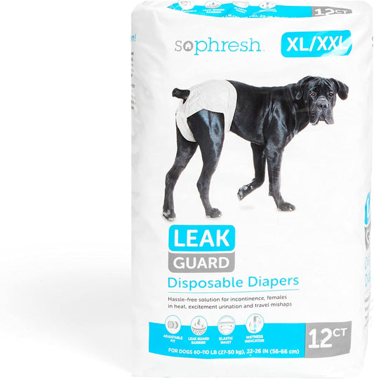 So Phresh Leak Guard Disposable Pet Diapers - 12 Pack XL/XXL