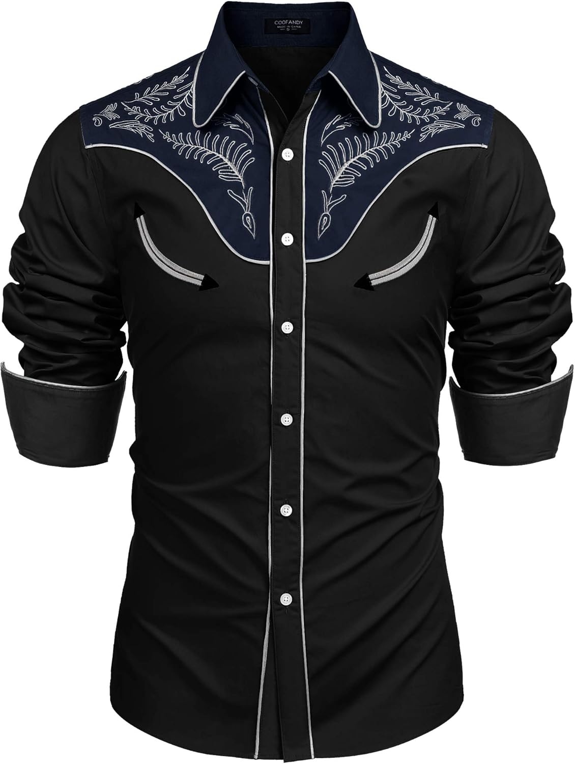 Stylish COOFANDY Men's Western Cowboy Shirt for Every Occasion
