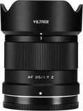 VILTROX 25mm f1.7 Z Autofocus Lens - Bright, Lightweight Prime
