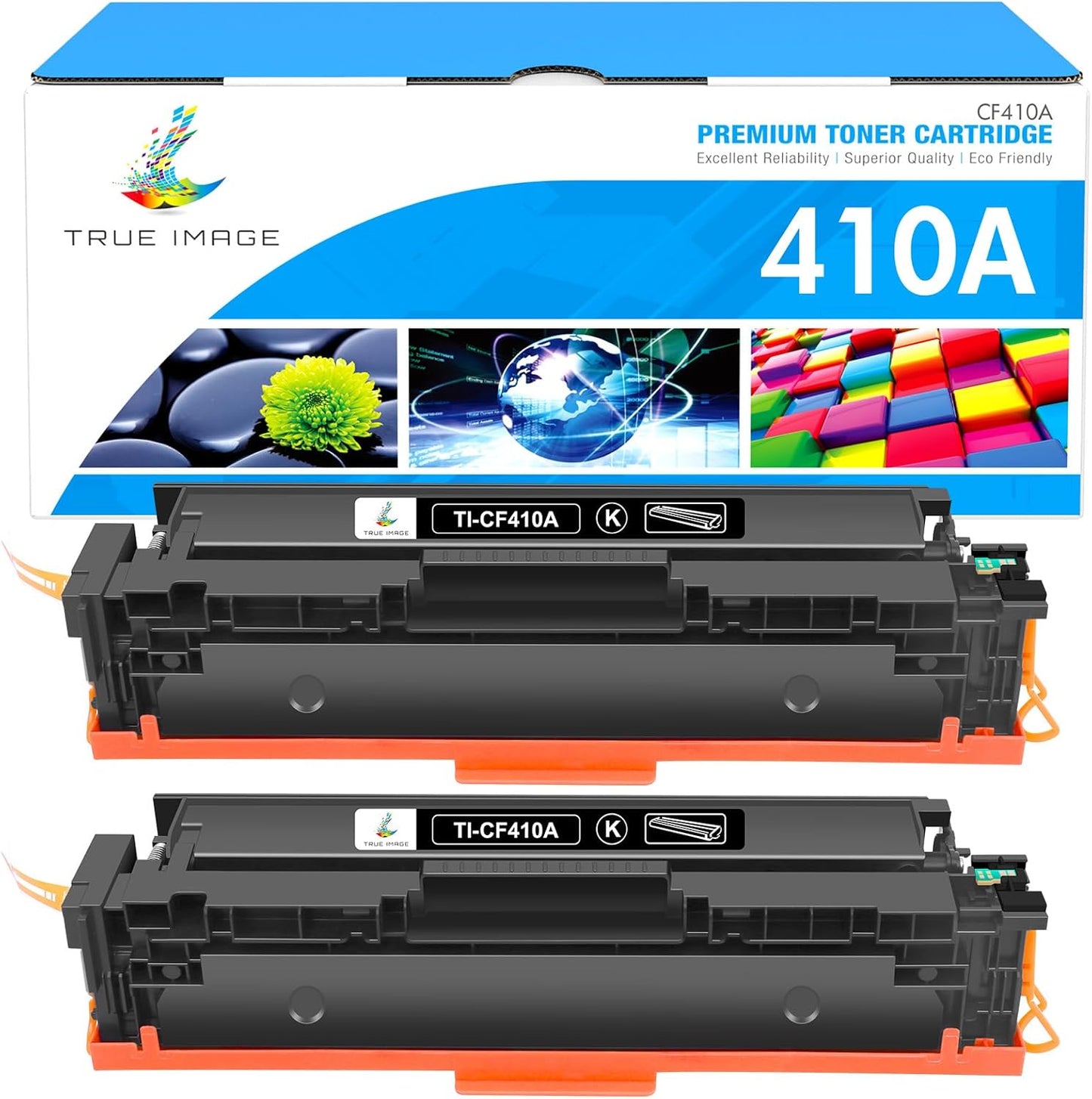 TRUE IMAGE Compatible Toner Cartridge for HP 410A - 2-Pack