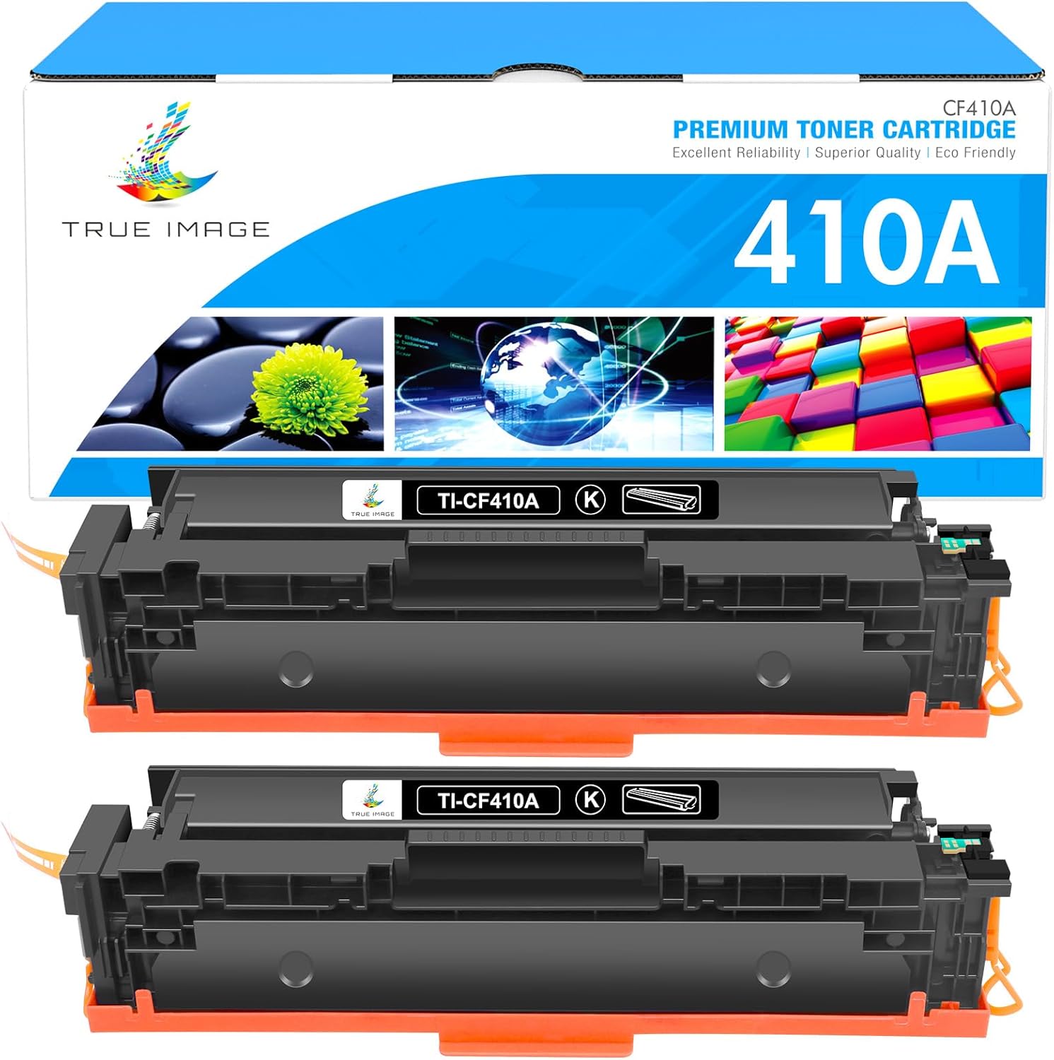 TRUE IMAGE Compatible Toner Cartridge for HP 410A - 2-Pack