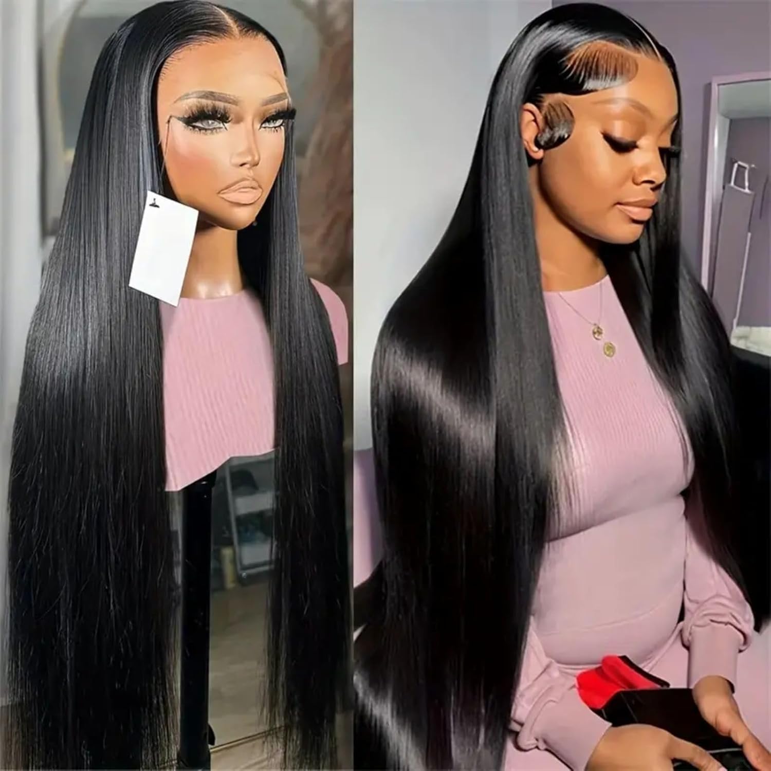 bunGiol Straight Lace Front Wigs for Black Women - 13x4 HD Lace
