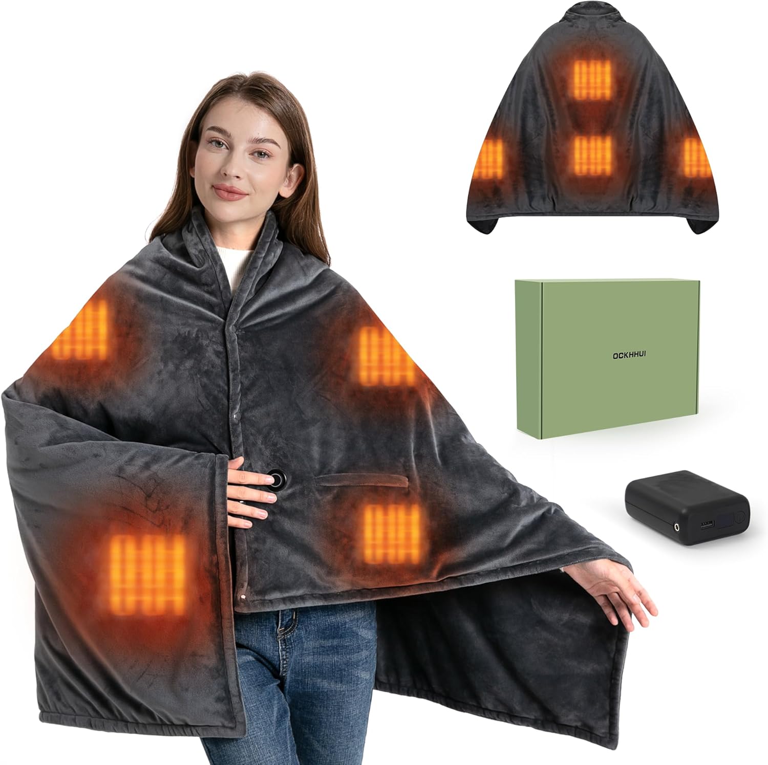Portable Heated Blanket & Power Bank Combo for Ultimate Comfort