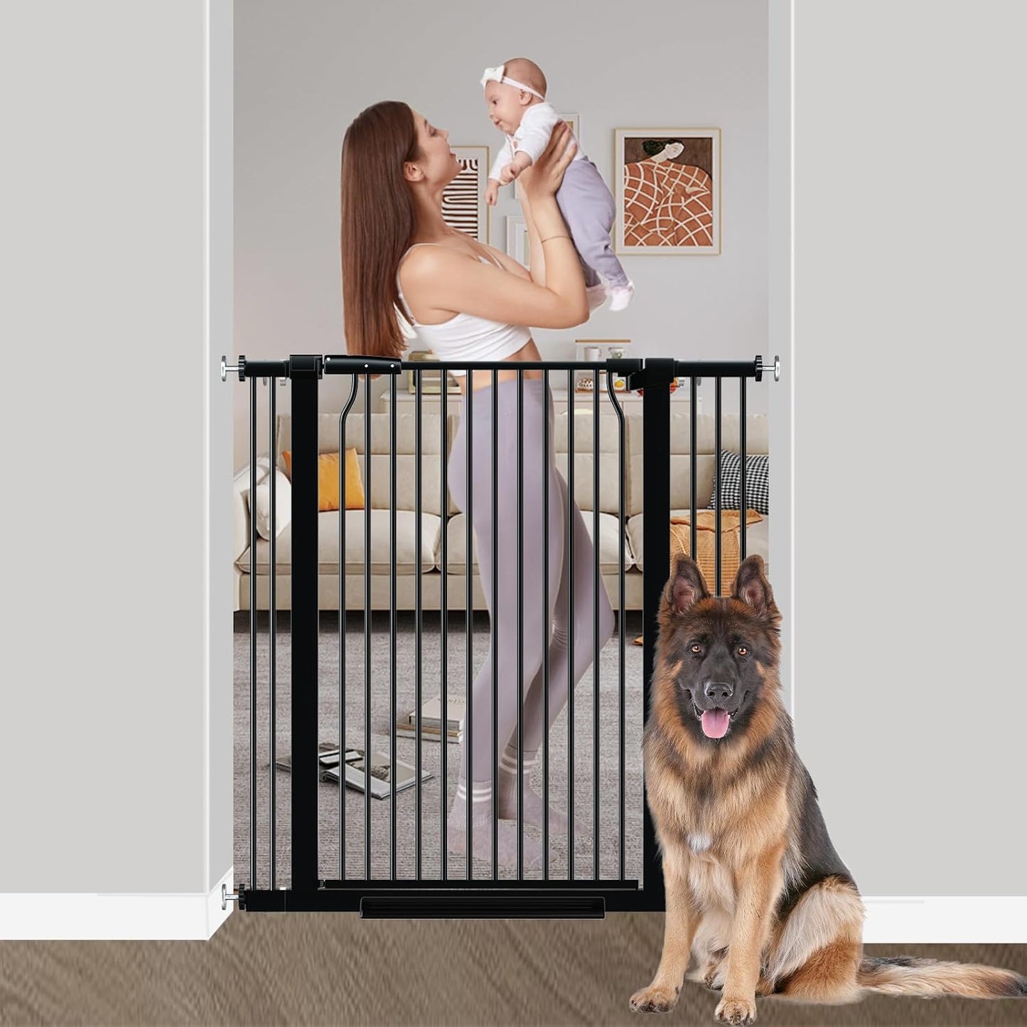 40.55 Extra Tall Baby Gate for Stairs - Safe for Pets and Kids