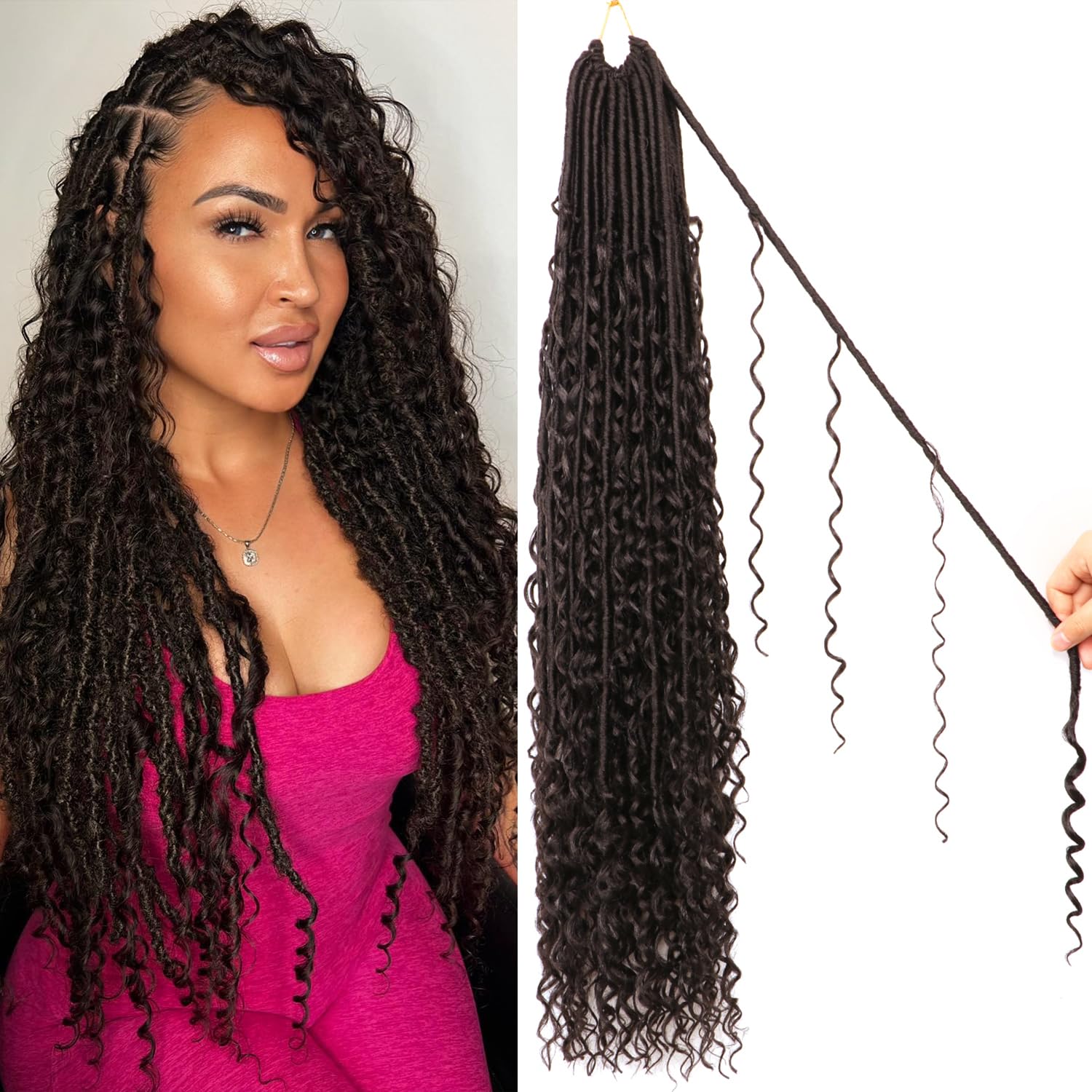 Goddess Faux Locs Crochet Hair - 30 Inch Boho Soft Locs