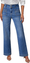 Sidefeel Womens High Waisted Wide Leg Jeans - Tummy Control Fit