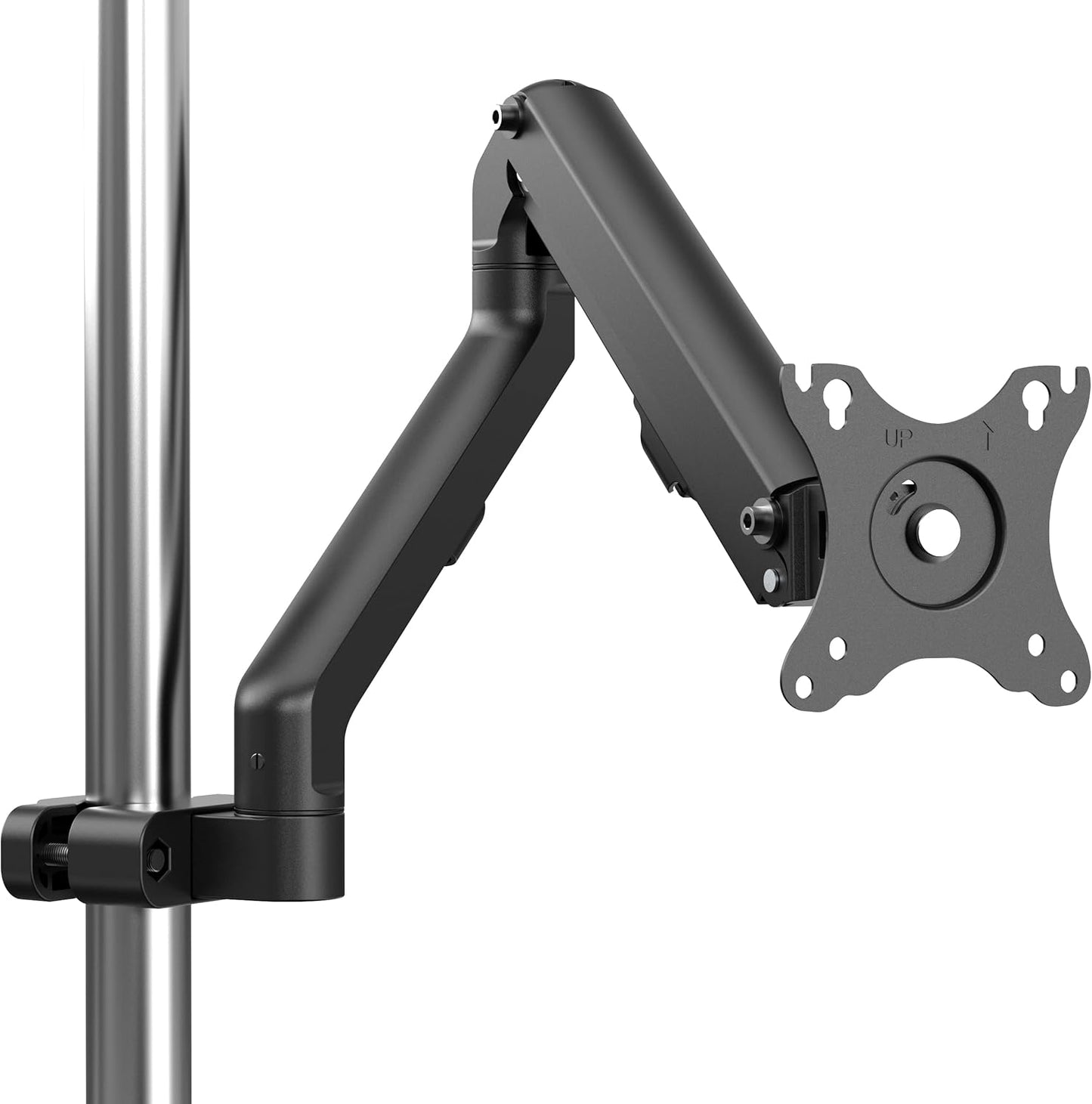 Height Adjustable Pole Mount Monitor Arm for 17in-27in Screens