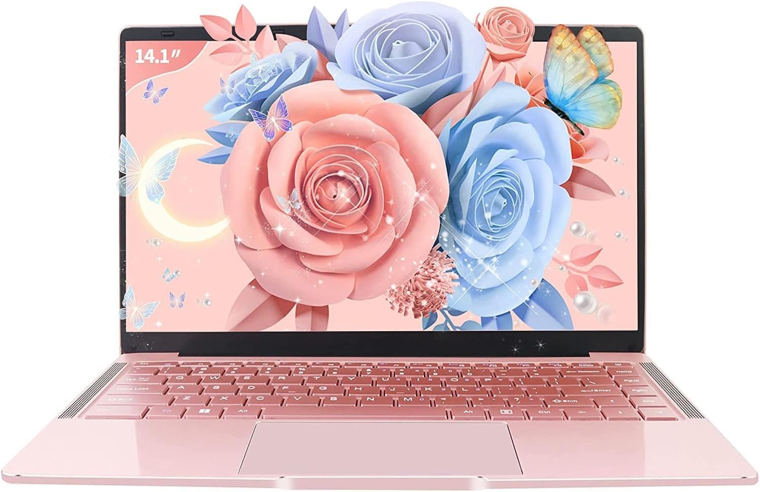 14 inch Rose Gold Laptop with Win 11 Pro and Office 2019