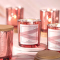 LAMORGIFT 15 Pack Empty Candle Jars With Lids (8oz, Rose Gold)