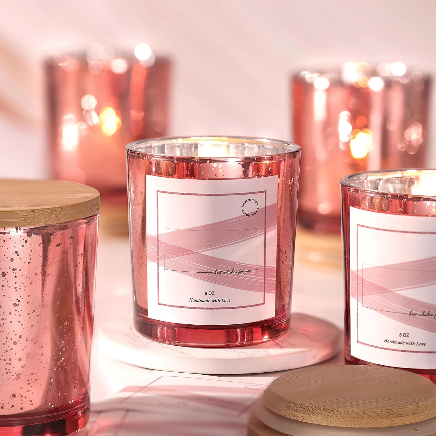 15 Pack Empty Candle Jars with Lids for DIY Candle Making