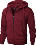 ZITY Men's Zip Up Hoodie Heavyweight Winter Sweatshirt