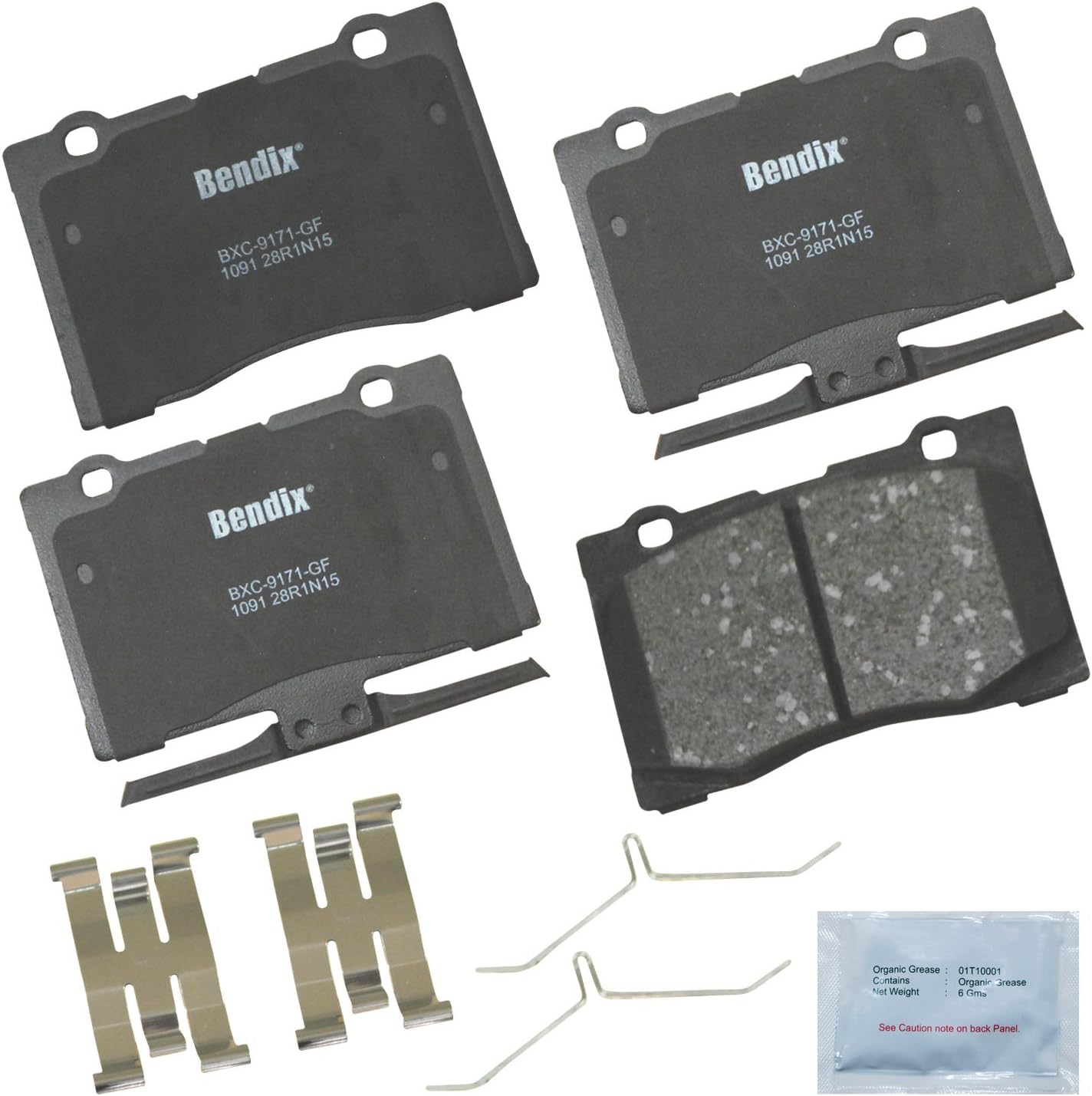 Bendix Priority1 CFC1091 Ceramic Front Brake Pads for Acura RL