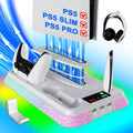 PS5/Slim/Pro Stand and Cooling Station with RGB - Dual Charger