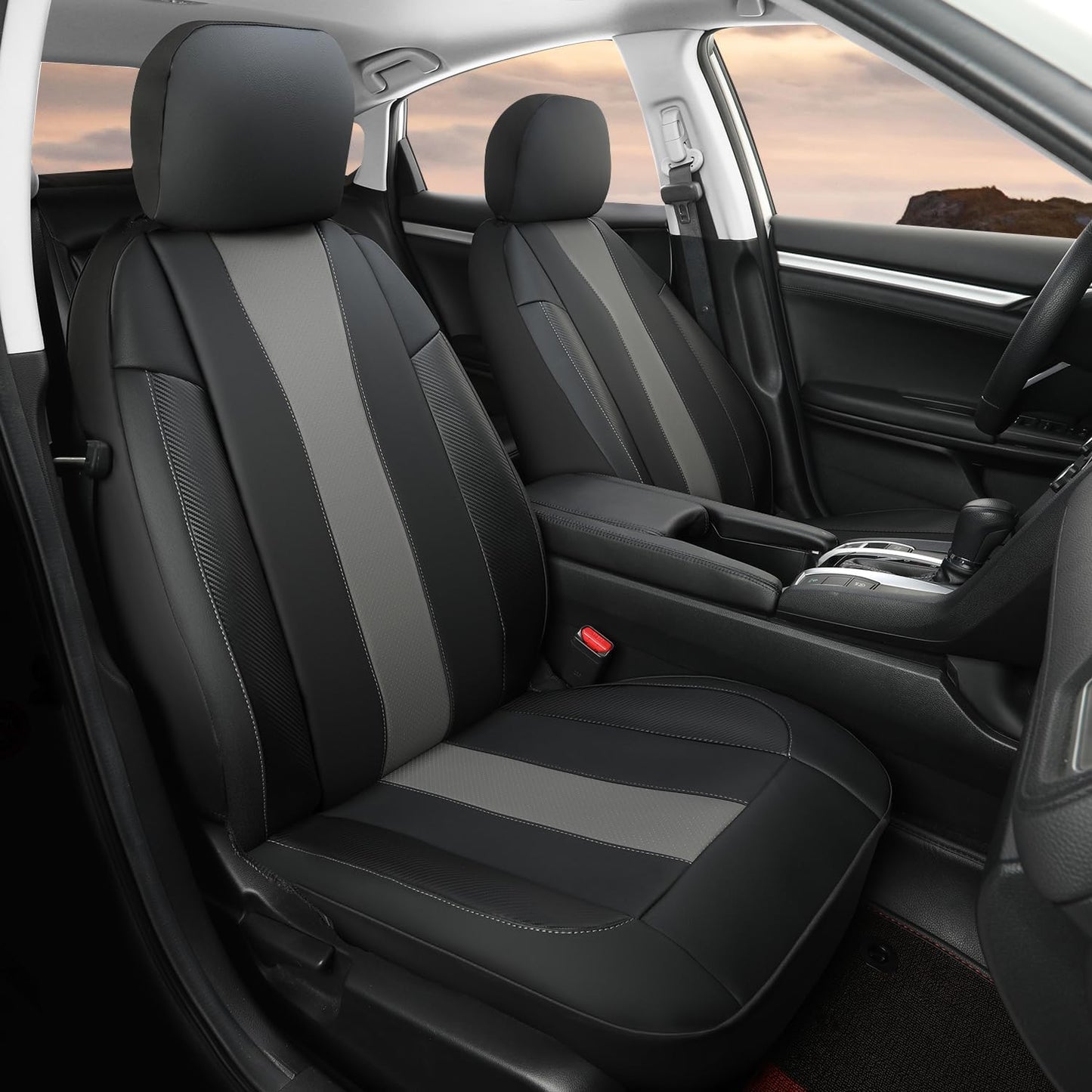 GIANT PANDA Leather Front Seat Covers for Honda CRV HRV Civic
