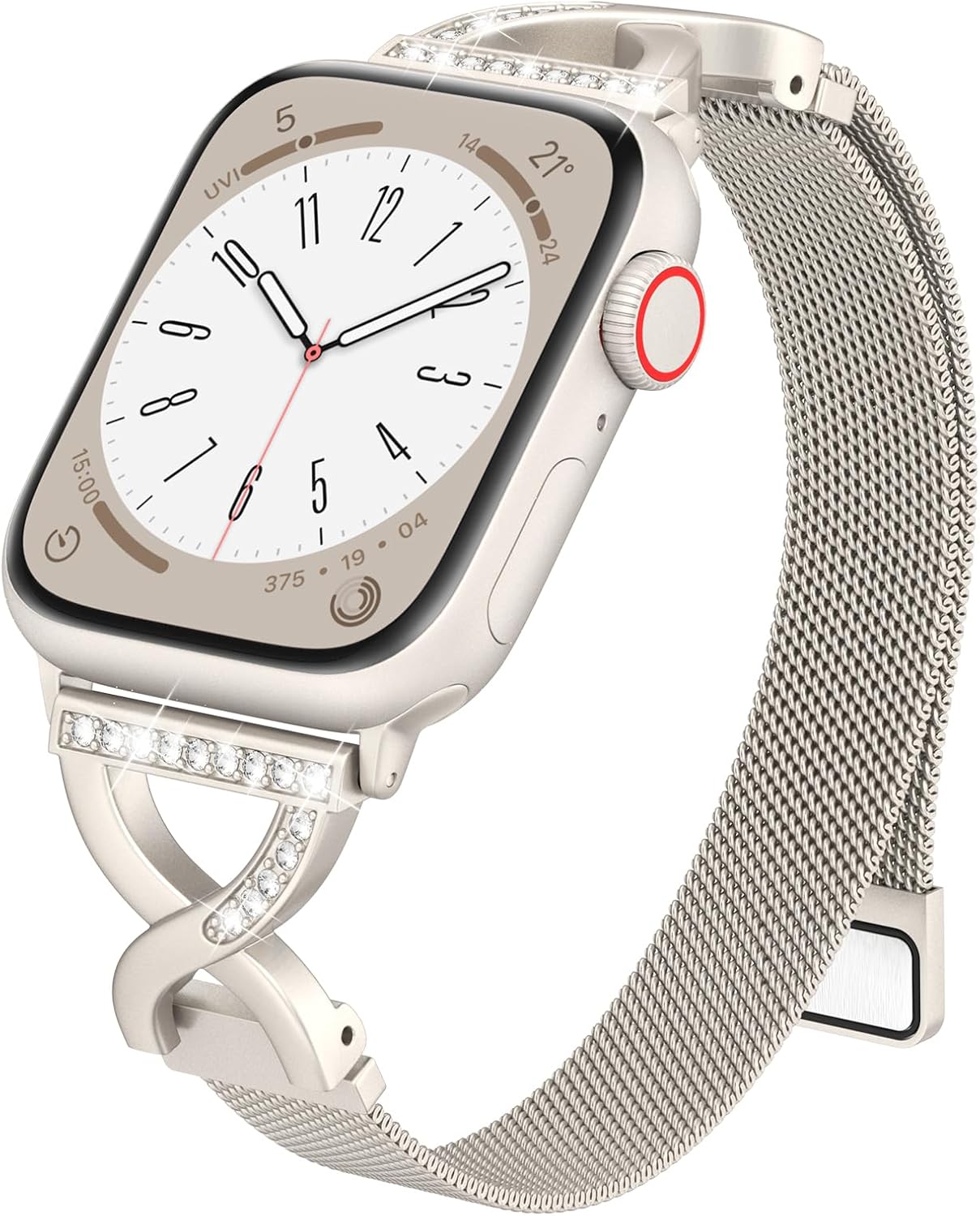 Sparkle with BRG Metal Mesh Loop for Apple Watch