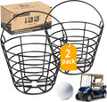 Metal Golf Ball Baskets 2 Pack - Carry 100 Balls!