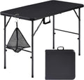 VECELO 4ft Folding Table: Heavy-Duty Portable for Multi-Purpose Use