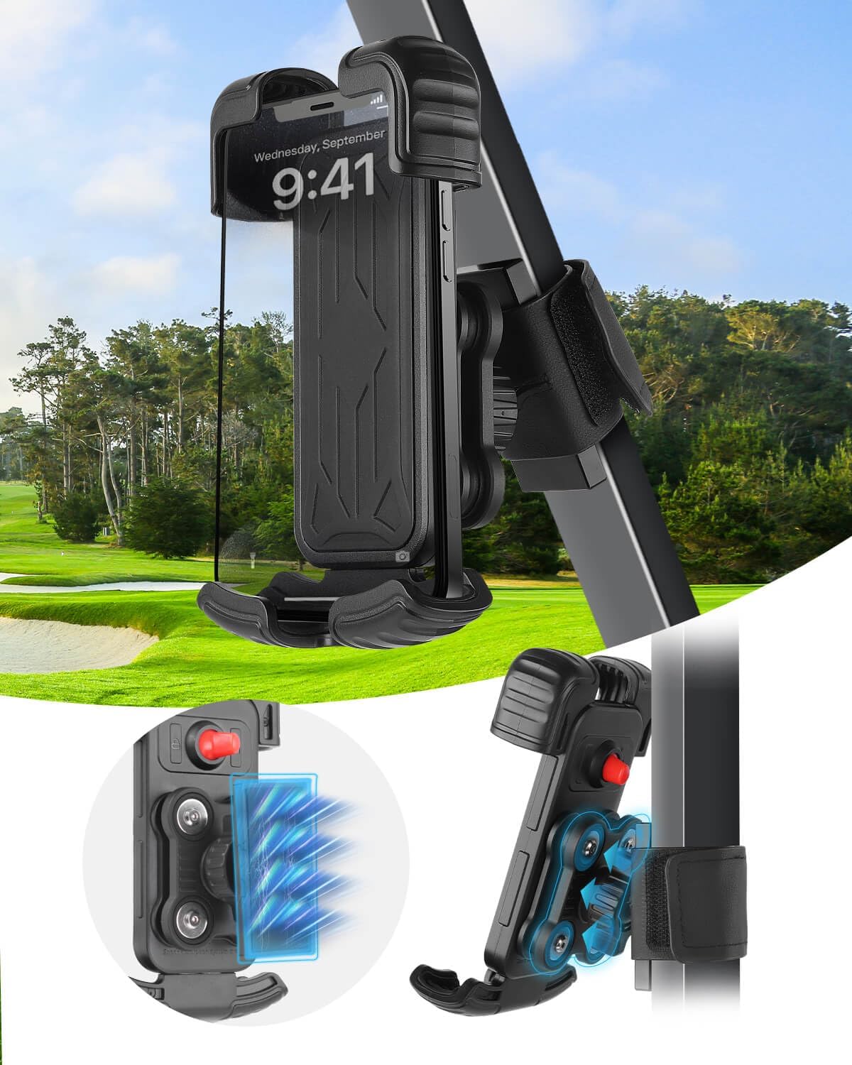 Ultra Strong Magnetic Golf Cart Phone Holder - LEAPGOMAX