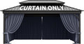12ft x 16ft Gazebo Curtains Outdoor Waterproof Replacement - Privacy