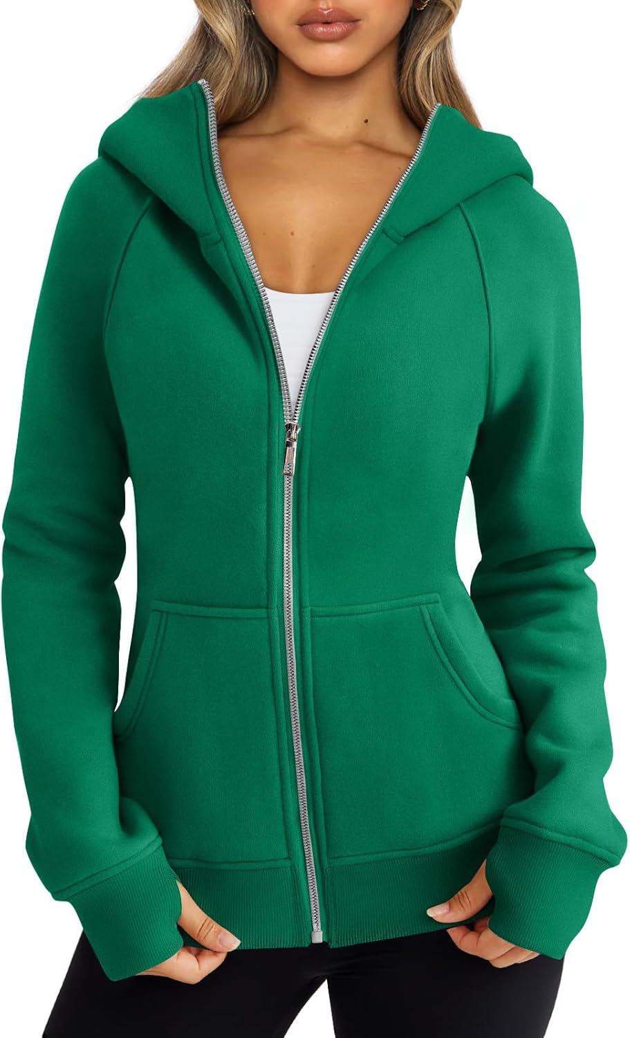 Trendy Queen Womens Zip Up Hoodies Fleece Jackets for Fall