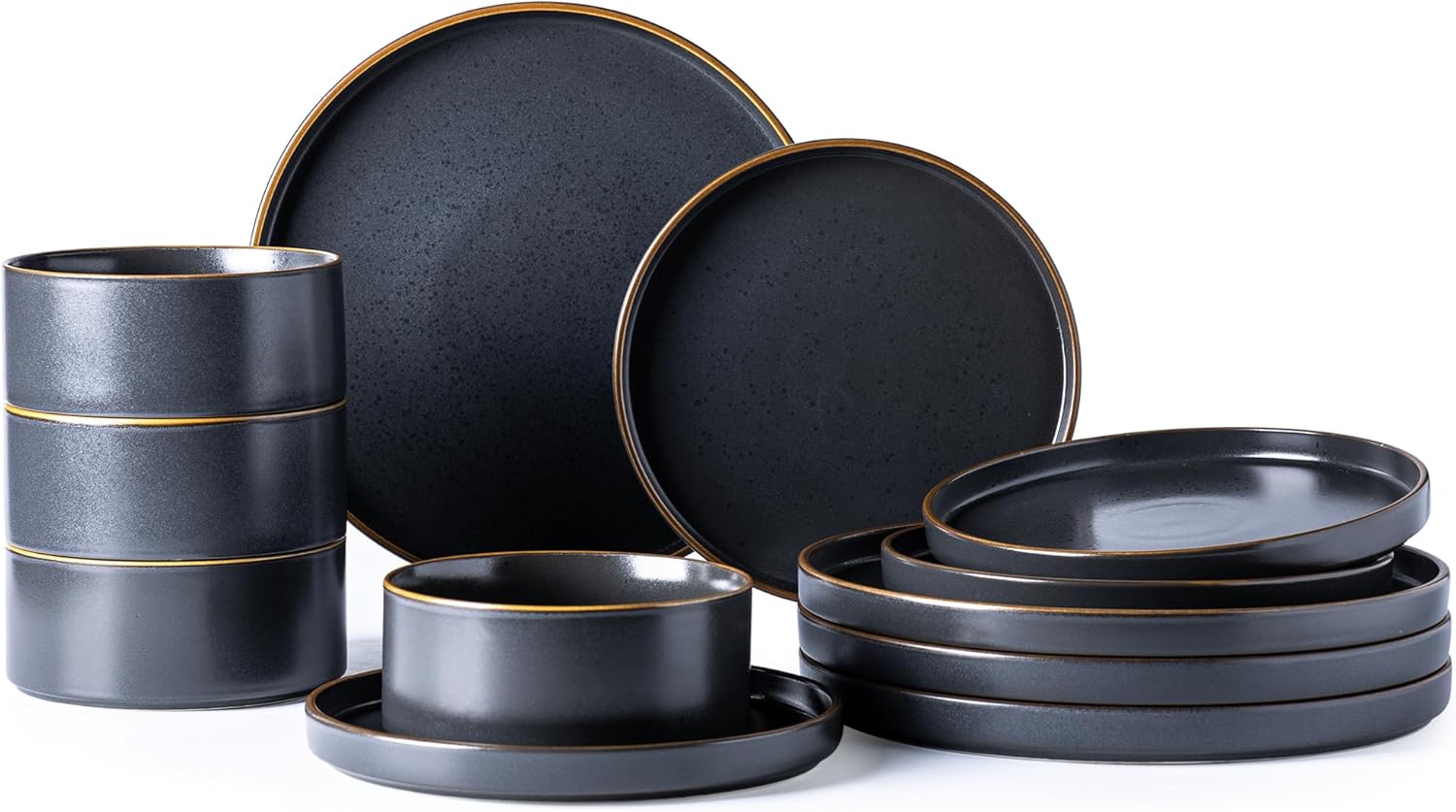 LERATIO Ceramic Dinnerware Set for 4, Stylish and Durable