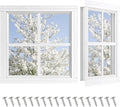 Shed Windows 2 Pack 12 in x 12 in Square - Tempered Glass, Easy